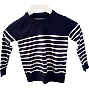 Primary Navy and White Striped Kids Sweater